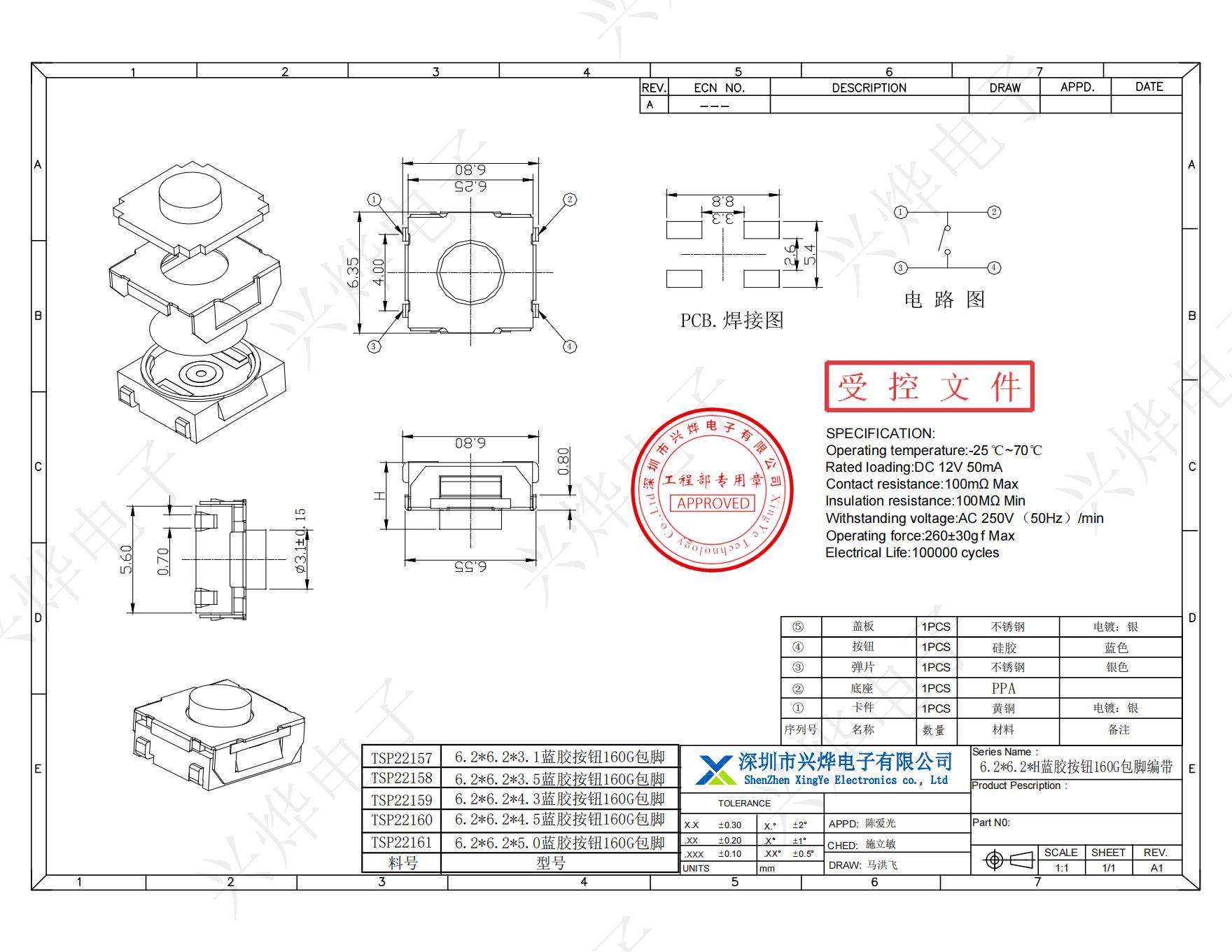 TSP22157 6.2x6.2xH蓝胶按钮160G包脚编带_00.jpg